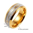 thumbnail image 5 of 8mm Yellow Gold Plated Titanium Steel Mens Ring Men Wedding Band Man Ring, 5 of 6