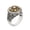 02, variant on Vintage King Queen Crown Rings for Men Women, Silver Alloy Carving Stars Punk Wedding Band, Trendy Fashion Jewelry Gift