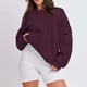 thumbnail image 1 of Sudadera Sentuca para mujer, jerséis holgados de manga larga, sudaderas lisas informales con cuello redondo, 1 of 6