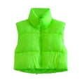 thumbnail image 5 of ATOYSOY Sleeveless Vest Loose Padded Jackets for Women Open Front Cardigan Fall Winter Outwear Trendy Casual Cotton Puffer Coats Solid Color Cropped Coat Green L, 5 of 8