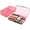 clear pink, variant on Pencil Box, Large Capacity Clear Pencil Case, 1 Pack Hard Pencil Case, Clear Crayon Box with Snap-tight Lid Stackable Design, Plastic Storage Box for Office Supplies, Blue