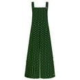 thumbnail image 4 of hgsbede Jumpsuits for Women's Sleeveless Overalls Jumpsuit Casual Dot Print Summer Wide Leg Bib Pants, 4 of 6