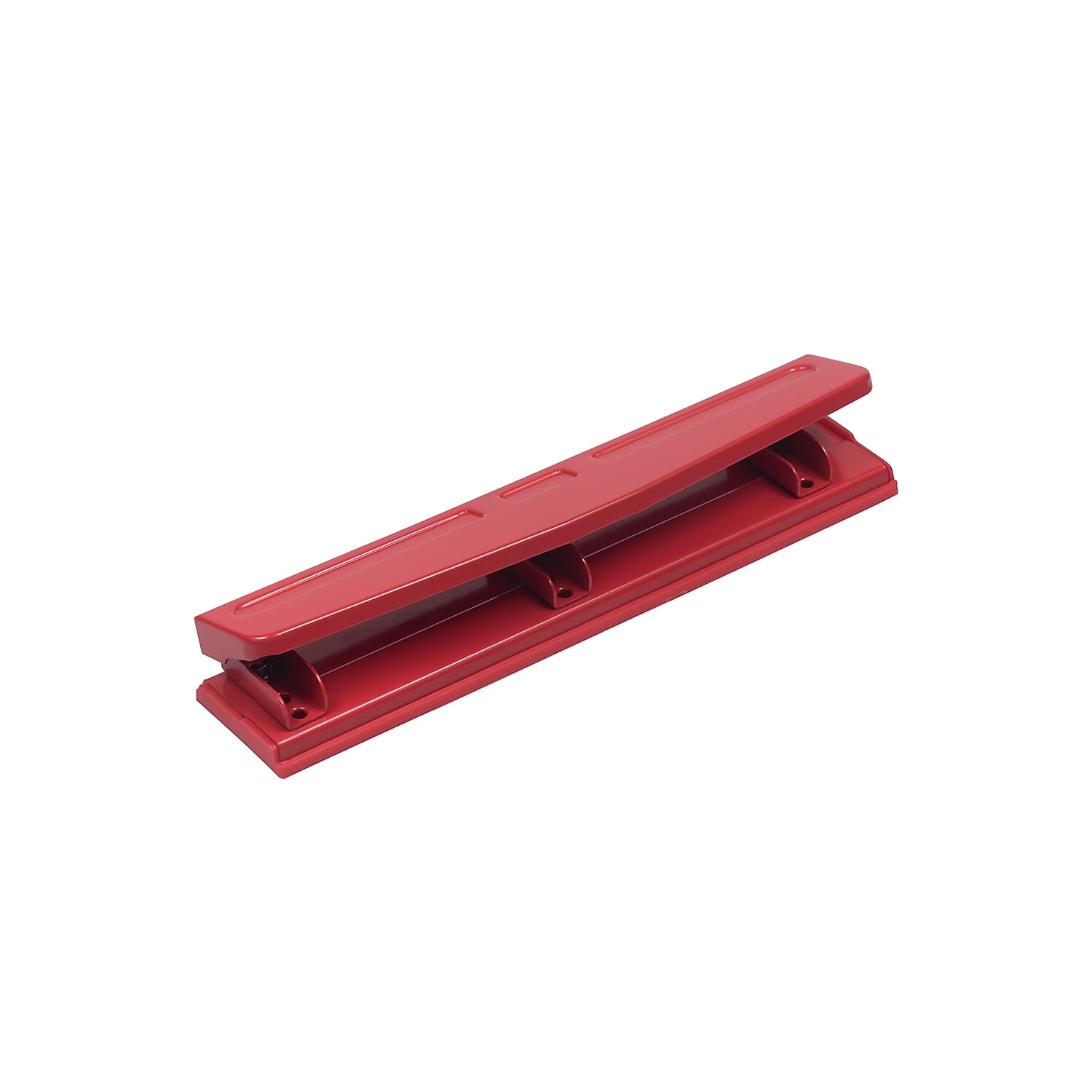 JAM PAPER Metal 3 Hole Punch 10 Sheet Capacity Red (345RE)