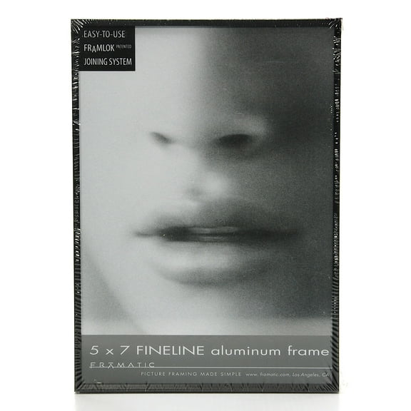 Fineline Aluminum Frames black, 5 in. x 7 in. (pack of 2)