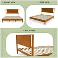 thumbnail image 3 of Ktaxon King Wooden Bed Frame, Platform Bed with Headboard & Slats Support, Brown, 3 of 8