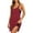 Red, variant on Tqcoqu Women's Striped Sleeveless Tank Dress Jumpshort, Color‑Contrast Pockets Built‑In Shorts Casual Summer Romper