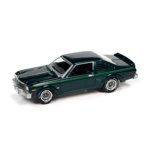 1976 Dodge  Aspen , Deep Sherwood Sunfire Poly Green - Johnny Lightning JLCG025/48B - 1/64 scale Diecast Model Toy Car