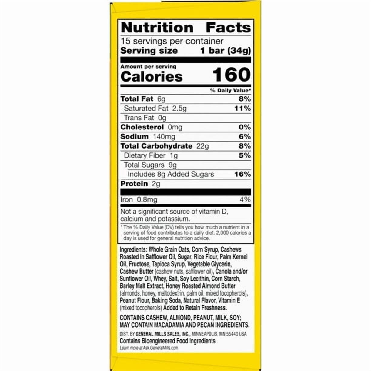Nature Valley Granola Bars, Sweet and Salty Nut, Cashew, 15 Bars, 18 OZ - Pack of 2