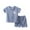 D Blue, variant on Fesfesfes Toddler Boys Cartoon Print Pattern Short Sleeve Clothes Summer Two-piece Sute