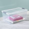 thumbnail image 4 of Sterilite 62 Liter Latch Box, Clear Plastic Storage Bin with Lid - Blue Latch, 4 of 6