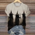 thumbnail image 5 of Halloween Shirts for Women Halloween Themed Short Sleeve Crew Neck Tee for Women Casual Autumn Top with Festive Print Black XXXL, 5 of 5