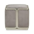 thumbnail image 5 of Michael Amini Linea Velvet Ottoman - Gray Pearl/Silver Mist, 5 of 8