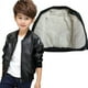 thumbnail image 1 of Chaqueta de cuero sintético para niños, chaqueta de cuero engrosada con forro polar para niños medianos y grandes, 1 of 6