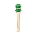 thumbnail image 5 of ANGARA Natural Five Stone 1 ct Emerald and Diamond Wedding Ring in 14K Rose Gold for Women (Size-5x3mm) | May Birthstone, Birthday, Anniversary, Jewelry Gift for Women | Natural Emerald Ring, 5 of 11
