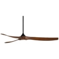 thumbnail image 5 of Casa Vieja 70" Kona Wind Indoor Outdoor Ceiling Fan 3 Blade LED Light Remote Control Black Finish Walnut Finish Blades DC Motor Damp Rated, 5 of 8