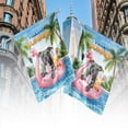 thumbnail image 4 of Hello Summer Pitbull at Swimming Pool Flamingo Swim Ring House Flag 28x40in Double Sided Terrier Dog Lover Outdoor Decor - 12009, 4 of 5