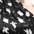 thumbnail image 3 of Spooky Halloween Ghosts Pattern Blanket,Comfortable Soft Flannel Throw Blanket,All Season,Warm Lightweight Blankets for Sofa Bed Couch Living Room Chair,30"x40", 3 of 4