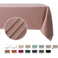 thumbnail image 4 of Faux Linen Texture Tablecloth Stain Resistant Waterproof Washable Table Cloth, Fabric Decoration for Dining Room Banquet Parties Dinner, Rectangle 60 x 120 Inch, Dusty Pink, 4 of 6