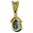 thumbnail image 2 of Carillon Tanzanite Birthstone Natural Gemstone Necklace Pendant 925 Sterling Silver Party Jewelry | Yellow Gold Plated, 2 of 4