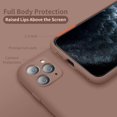 thumbnail image 4 of Designed for iPhone 11 Pro Max Case, Silicone Ultra Slim Shockproof Phone Case with Soft Anti-Scratch Microfiber Lining,[Enhanced Camera Protection], 6.5 inch, Light Brown, 4 of 7