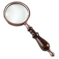 thumbnail image 3 of Lupa de mano con mango de madera, lupa de cobre antigua para pasatiempos lectura de ancianos, degeneración macular-10X Adepaton FLD-2366, 3 of 9