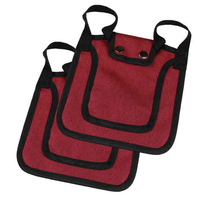 Sillín de pollo con correas ajustables, tela Oxford, delantal plegable para gallina, ala trasera de aves de corral, protector de fijación para el crecimiento de plumas, color rojo vino, 2 piezas Jumpingount PT000730-03
