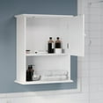 thumbnail image 2 of Lavish Home Wall-Mounted Storage Cabinet with Open Shelf, White, 2 of 6