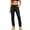 Black, variant on Women Outdoor Multi-Pocket Cargo Pants, Belted Straight-Leg Trousers, Zipper Pocket Work Bottoms, Hiking Camping Functional Slacks