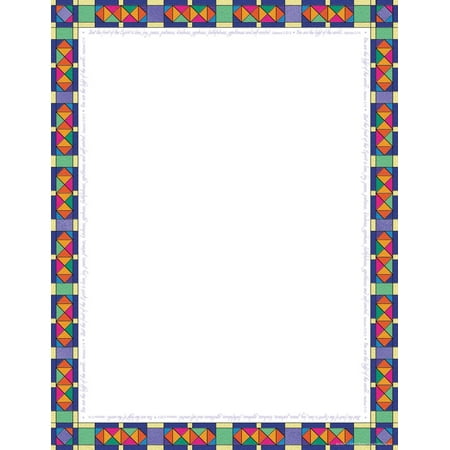 Barker Creek 2pk Printer Paper 100ct - Stained Glass
