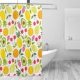thumbnail image 2 of Rateoe Avocado And Pineapple Shower Curtain - Fancy Bathroom Shower Curtain Sets - Waterproof Shower Curtain with Hooks with 12 Plastic Hooks 72x72 Inches, 2 of 5