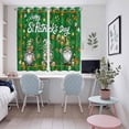 thumbnail image 4 of St Patrick's Day Kitchen Curtains Window Panels, Lucky Gnomes Shamrock Balloon Green Plaid Insulated Window Treatment Curtain, Grommet Curtains for Bedroom/Living Room/Bathroom, 2 Piece 52"Wx72"L, 4 of 8