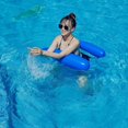 thumbnail image 1 of 2Pcs Blue Floating Hammock Inflatable Pool, Swimming Hammock Float Floating Seat Raft Hammock Bed Lounger Mat with Air Pump for Beach, Party, Vacation, 1 of 5