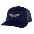 thumbnail image 4 of Army Aviation Hat - Military Trucker Hat with Embroidered Pilot Wings | Veteran Snapback Cap (Olive), 4 of 9