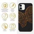 thumbnail image 4 of Case Yard Wooden Case for iPhone-11 Soft TPU Silicone cover Slim Fit Shockproof Wood Protective Phone Cover for Girls Boys Men and Women Supports Wireless Charging Butterfly Design, 4 of 7