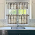 thumbnail image 3 of Gray Abstract Oil Painting 3-Piece Kitchen Curtains Set Kitchen Curtains Sets with Valance for Windows Rod Pocket Machine Washable Kitchen Decor Decorations (54"x18"+2x27.5"x24"), 3 of 6