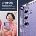 thumbnail image 4 of for Galaxy S24 Case Clear, Ultra [Slim Thin] Clear TPU Scratch Resistant Glitter Bling Sparkly Shockproof Rubber Soft Silicone Protective Phone Case Cover for Samsung Galaxy S24 (Clear), 4 of 15
