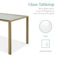 thumbnail image 2 of Set de comedor Best Choice Products de cristal con 4 sillas marfil/dorado, 2 of 7