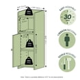 thumbnail image 3 of Furinno FULDA 4-Tier Narrow AdJUSTable Shelves Bathroom Cabinet White, 3 of 7
