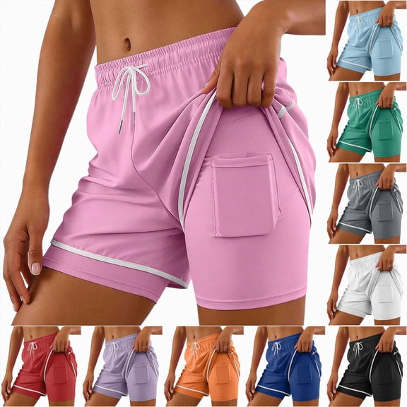 Mnuaqn Women's Plus Size Swim Shorts Quick Dry Beach Boardshorts Swimwear Bottom Trunks with Pockets 2026 (White, S)