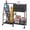 Black, variant on CuisinSmart Wrapping Paper Storage Cart, Rolling Gift Wrap Organizer with 2 Fabric Drawers, Metal Craft Storage Cart for Wrapping Rolls, Ribbons, Gift Bags, Holiday Craft Supplies