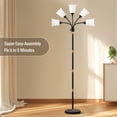 thumbnail image 6 of NATYSWAN Medusa LED Floor Lamp, Multi Head Modern Tall Lamp with Adjustable Gooseneck Standing Lamps for Living Room Bedroom Kids Room Office 5 White Lampshades Bulb Not Included(Black), 6 of 7