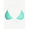 thumbnail image 5 of No Boundaries Sporty Stripe Triangle Bikini Top, Women's XXS-XXL, 5 of 5