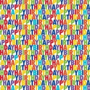 Rainbow Happy Birthday Jumbo Gift Wrap - 16' x 30", Multicolor