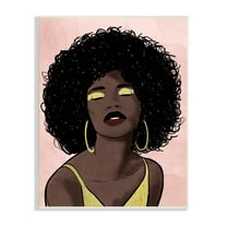 Stupell Industries Strong Woman with Glamour Cosmetics Glitz Eye Shadow World Cultures Painting Unframed Art Print Wall Art, 10 x 15