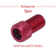 thumbnail image 4 of Eigraketly Paquete de 5 adaptadores de válvula Conveniente para llevar Operación estilo tonto Colores surtidos Material premium Tapa Presta Presta a Ciclismo Rojo Eigraketly OD003468-01, 4 of 6