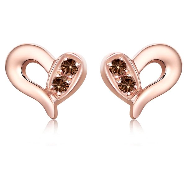 Jeenmata Heart Design 10 Carat Round Brilliant Chocolate Brown Diamond Stud Earrings In 10k Rose Gold Walmart Com Walmart Com Jeenmata Heart Design 10 Carat Round Brilliant Chocolate Brown Diamond Stud Earrings In 10k Rose Gold Walmart Com Walmart Com