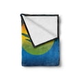 thumbnail image 2 of Florida Soft Flannel Fleece Throw Blanket, Vintage Composition of Dreamlike Sunset Scenery at the Shore with a Flying Bird, Cozy Plush for Indoor and Outdoor Use, 50" x 60", Multicolor, by Ambesonne, 2 of 6