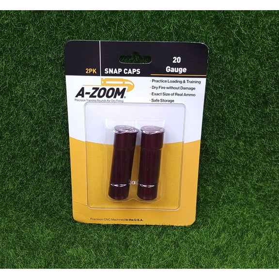 A-ZOOM Action Proving Dummy Round, Snap Cap 20 Gauge Aluminum 2PK