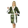 thumbnail image 1 of Bimba Robe Courte en Satin pour Femmes Ceinture en Velours Robe de Demoiselle d'Honneur, 1 of 1