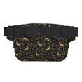 thumbnail image 3 of Balery Christmas Gold Deers1 Mochila Cinturón para Mujeres y Hombres, Bolsa de Cintura Impermeable de Doble Capa con Correa, 3 of 9
